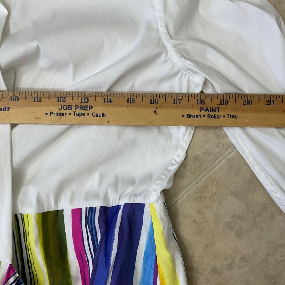 Sara Roka Madlyn Maxi shirt wrap dress 46/US 10 multicolor ruffle Italy pockets - Picture 8 of 13